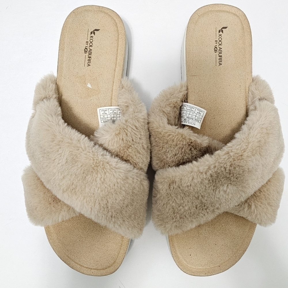Koolaburra By UGG Roubie Fuzz Slide Sandal/Slipper - Picture 4 of 9